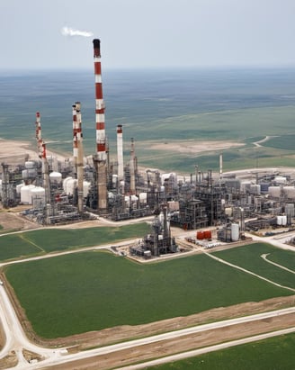 a factory with a large factory like structure