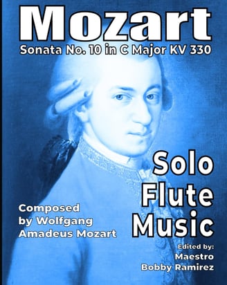 Mozart Sonata No. 10 in C Major Solo Flute Music