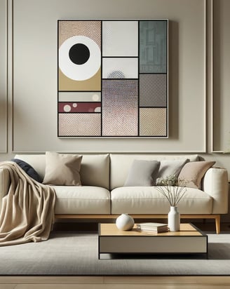 quadro abstrato no estilo pop-art