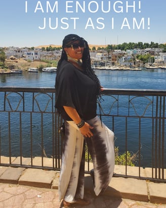 Davida Roze at the Nile River in Aswan Egypt