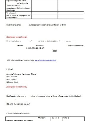 notificacion fiscal alemana, traducción jurada al español, página 2