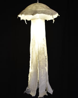 méduse suspension lumineuse papier sète