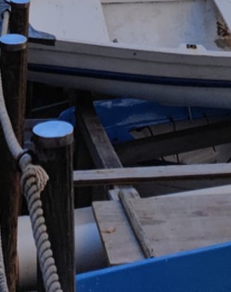 Harbour with boats in Riomaggiore Italy