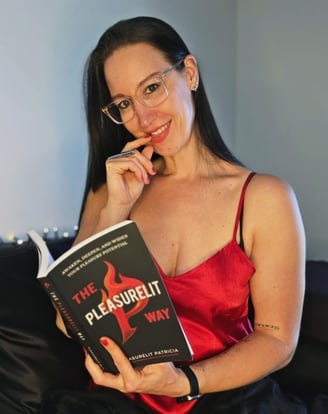 Pleasurelit Patricia with her bestseller book The Pleasurelit Way. 