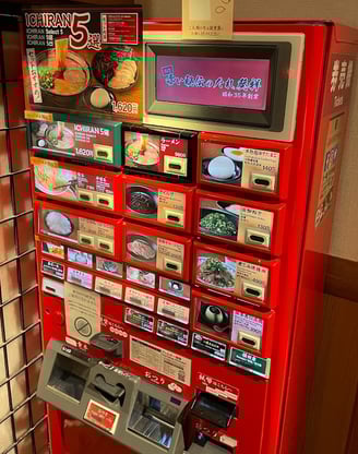 Order your ramen via this vending ticketing machine