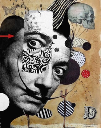 Colagem: Loui Jover-Hello Dali