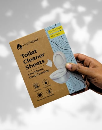 Ecomend eco-friendly, biodegradable, waste free toilet cleaning sheets