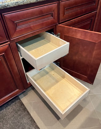 Cabinet Cubby Double Pullout Drawers