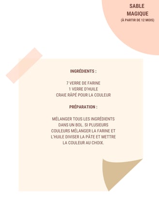 recette sable magique 