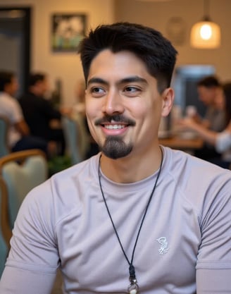 Rafael castillo a software engineer with a beard and a necklace with a necklace with a pendant