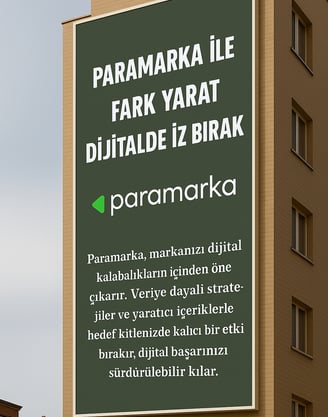 İzmir dijital reklam ajansı Paramarka’nın tanıtım billboard görseli