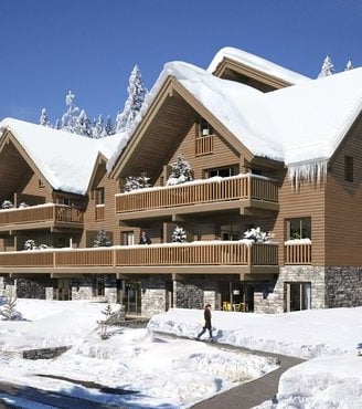 Une photo de l'extérieur de la résidence neuve à Auron. Résidence dont traite ce site internet