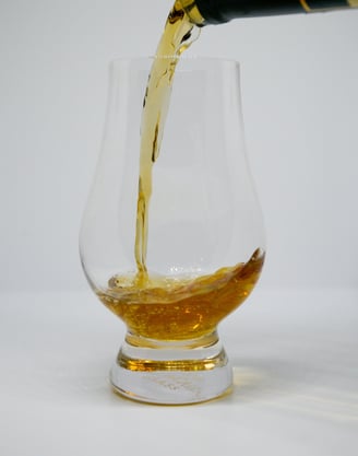 A Scotch whisky glass