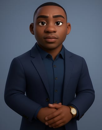 a cartoon character of Hill dressed in a suit and a watch