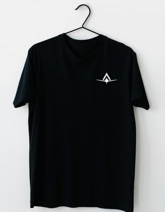 Plain Black Tee with Aeroport Brand Logo