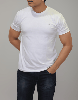 White solid Aeroport Brand T-shirt