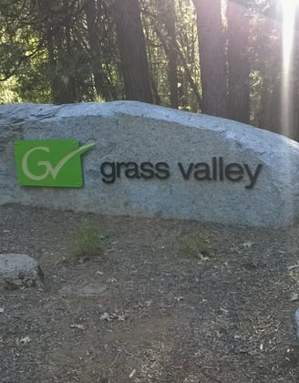 The Providence Mine Road Grass Valley entrance rock