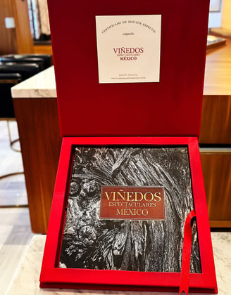 a wine tasting box with a wine glass