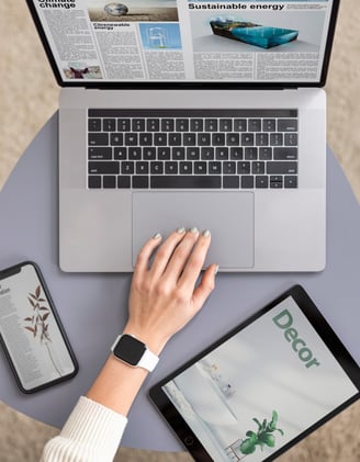 responsive website with mobile laptop and tablet