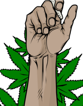 hand holding joint