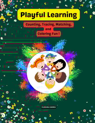  Playful Learning - Counting , Tracing , matching , coloring .book kids, eternalsoulwriter.com