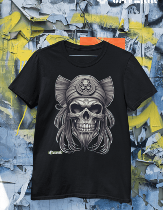 Caveira e Arte: Camiseta de Grafite e Streetwear pela Cavérik
