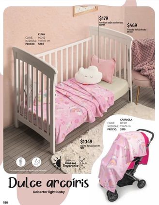Cobertor rosa modelo Dulce arcoiris de la marca Intima hogar