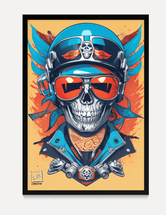Parede de quarto decorada com ilustração inspirada em tatuagens.