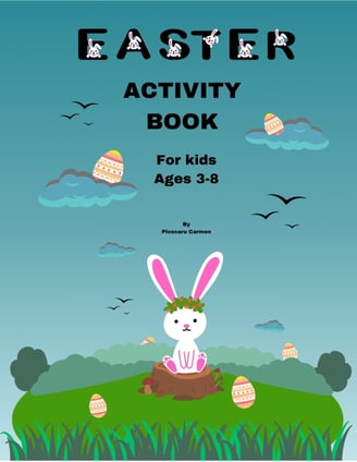 Easter activity book for kids ages 3-8