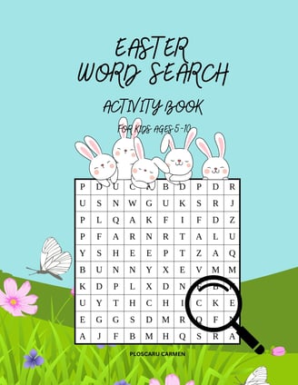 Easter Word search activity book for kids ages 5-10 eternalsoulwriter.com