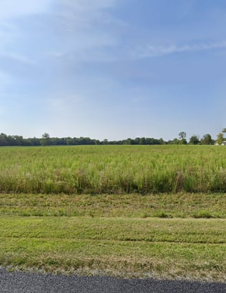 The former soybean field that is the site for the Hoosier Homestead.
