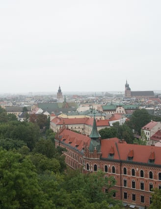Aerial view of Krakow, Poland