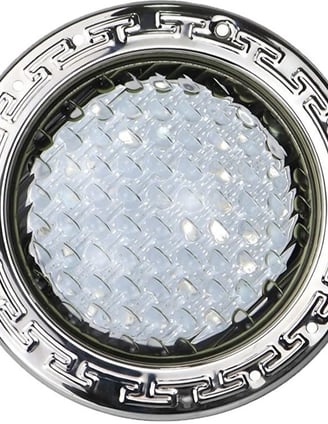 Clear glass swimming pool light art