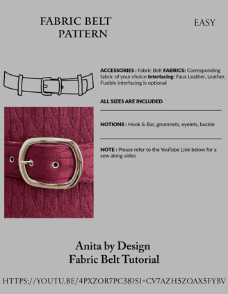 fabric belt sewing pattern