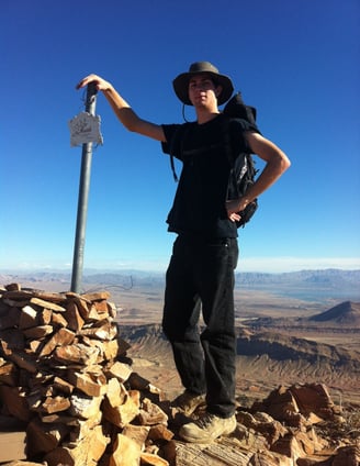 Steven Blair atop Frenchman Mountain (December 6th, 2012)