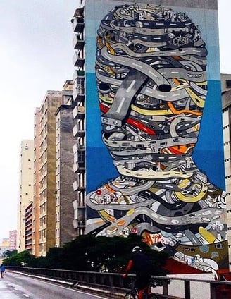 Arte no edifício do Artist Tec