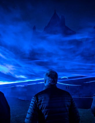 instalação em espaço urbano - Waterlicht" - Daan Roosegaarde