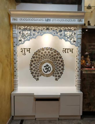 latest marble temple design for home