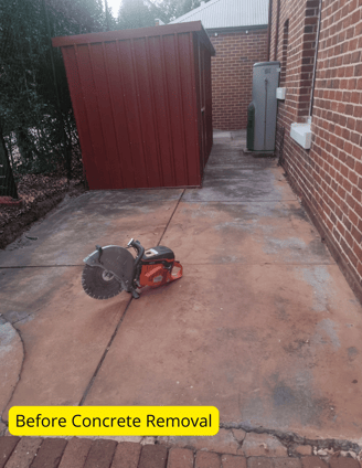 Before Concrete Cutting Perth