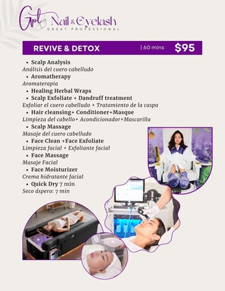 Head spa - detox - facial