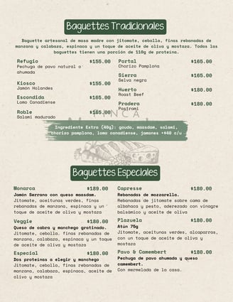Baguette artesanal con jamón serrano, especialidad de la casa en Finca Narvarte