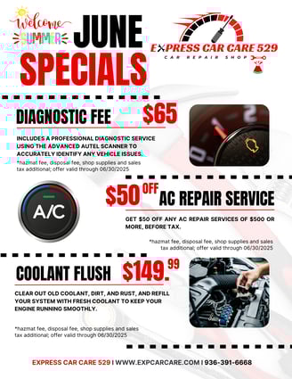 a flyer for a car service