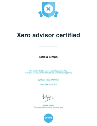 Xero Adviser Certified