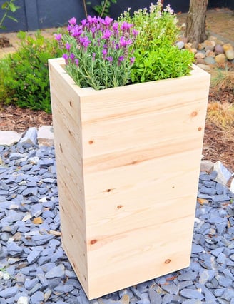 tall wooden planter made to size UK