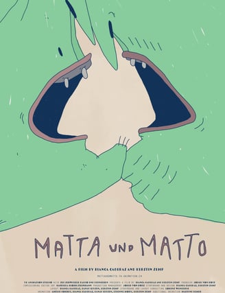 film poster for the animated short matta und matto with sound design by etienne kompis
