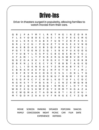 Drive-Ins Puzzle