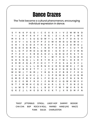 Dance Crazes Puzzle