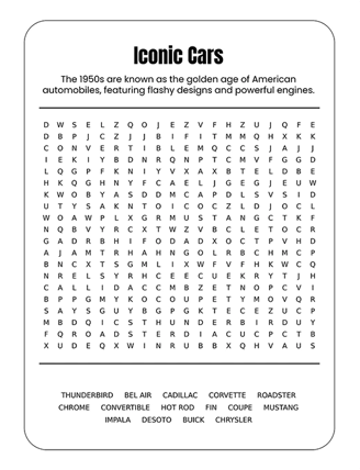 Iconic Cars Puzzle