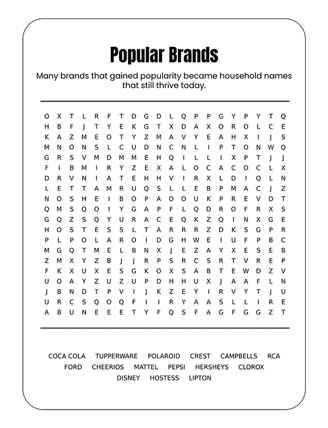 Popular Brands Puzzle