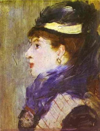 a woman in a hat and scarf with a feathered hat